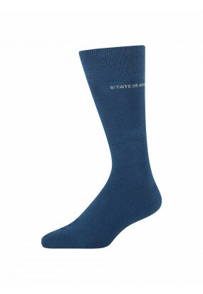 Effen-sokken-van-een-katoenmix---kobalt-uni