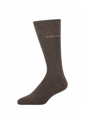 Effen-sokken-van-een-katoenmix---donkerbruin-uni