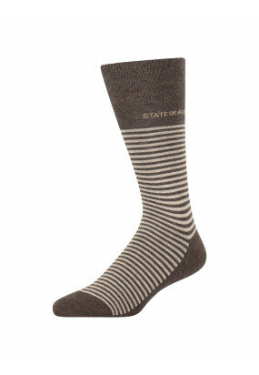 Gestreepte-sokken-van-een-katoenmix---donkerbruin/kit