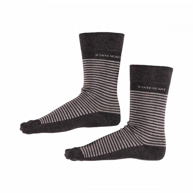 Gestreepte-sokken---donkerantraciet/zilvergrijs