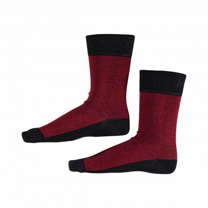 Gestreepte-sokken---donkerblauw/rood
